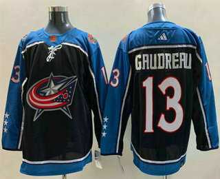 Men's Columbus Blue Jackets #13 Johnny Gaudreau Black 2022 Reverse Retro Stitched Jersey,We sell and wholesale Men's Columbus Blue Jackets #13 Johnny Gaudreau Black 2022 Reverse Retro Stitched Jersey on line form chian!